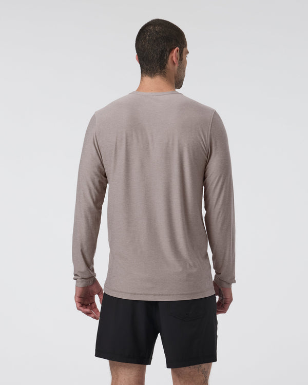 Long Sleeve Strato Tech Tee | Mocha Heather