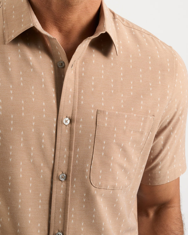 Short-Sleeve Bridge Button Down | Wheat Arrows