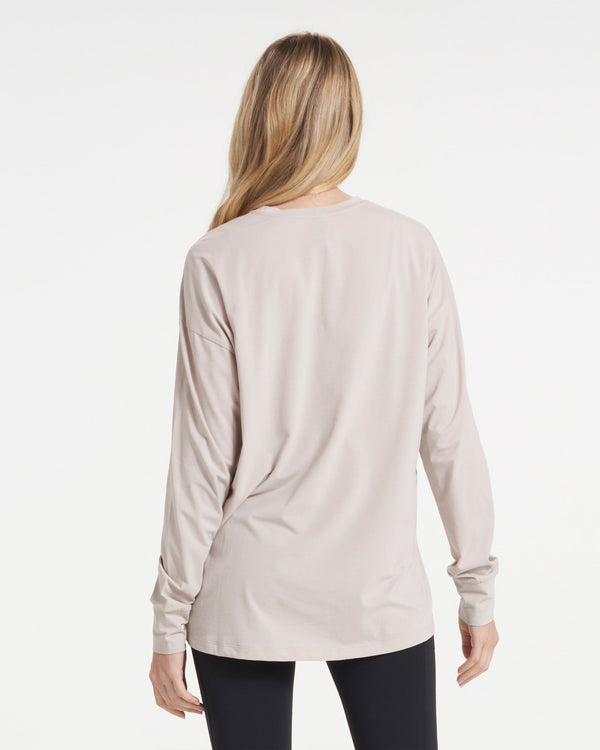 Long-Sleeve Feather Tee | Oyster