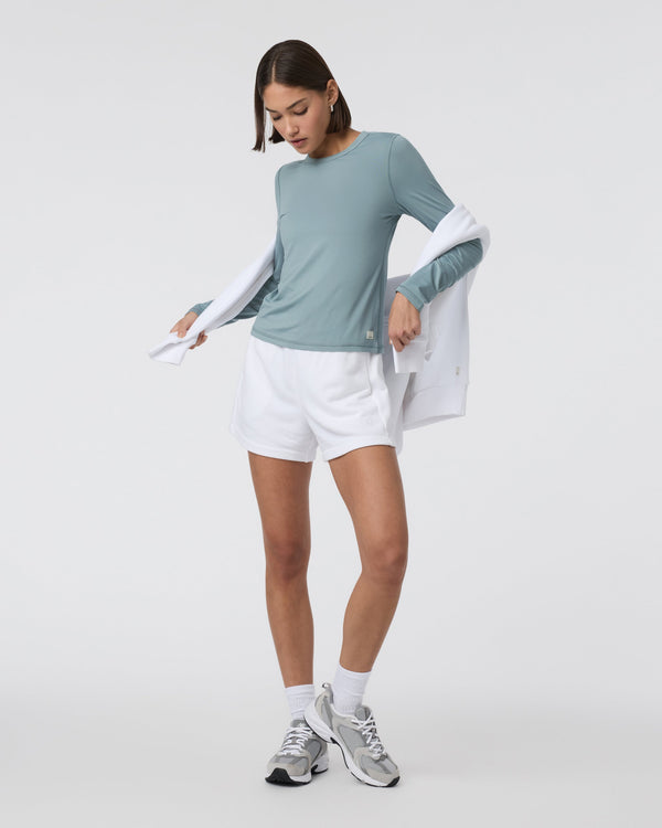 Long Sleeve Lux Crew Tee | Mist