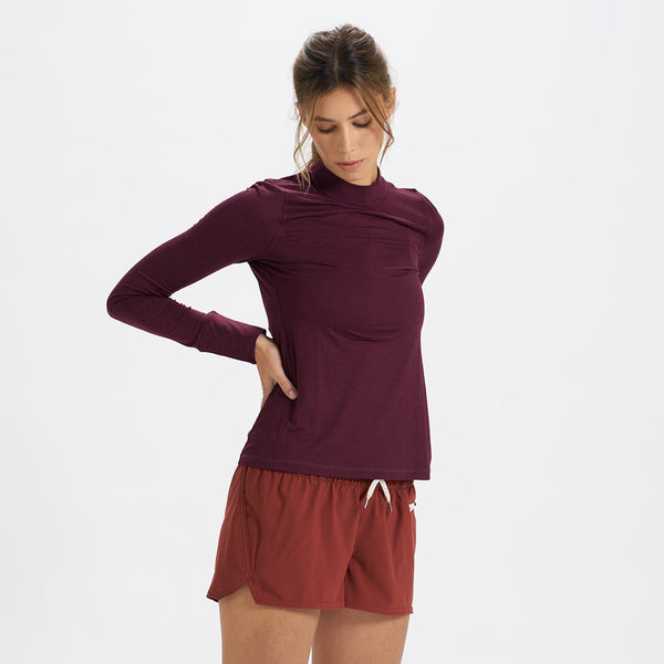 Long-Sleeve Lux Tee | Cerise Heather