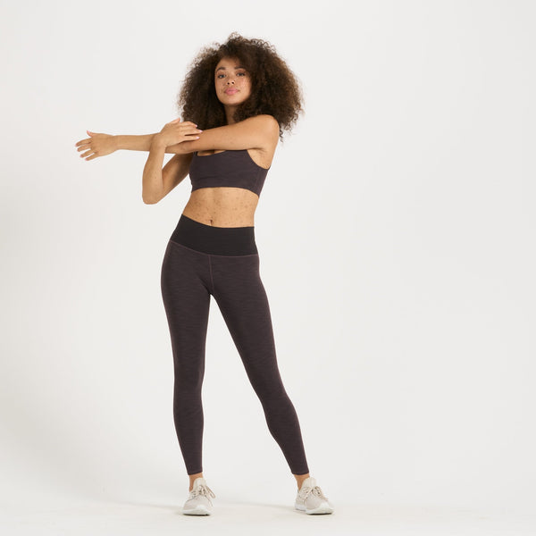Lux Rib Studio Legging | Quartz Heather