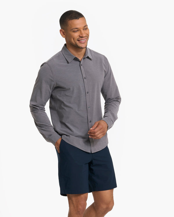 Long Sleeve Bridge Button Down | Vintage Charcoal