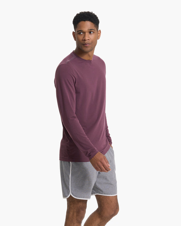 Long Sleeve Current Tech Tee | Chestnut