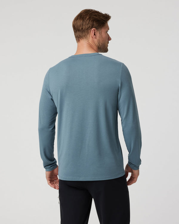 Long Sleeve Current Tech Tee | Smoke Blue