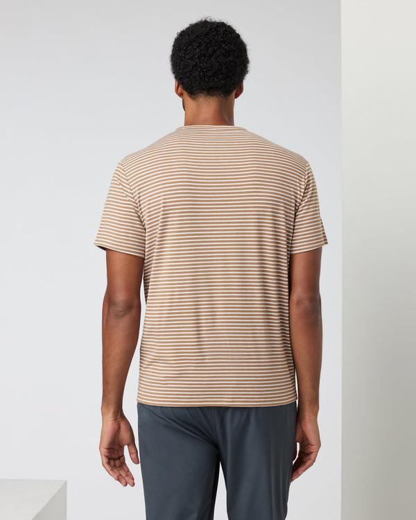 Short Sleeve Current Stripe Tee | Bronze