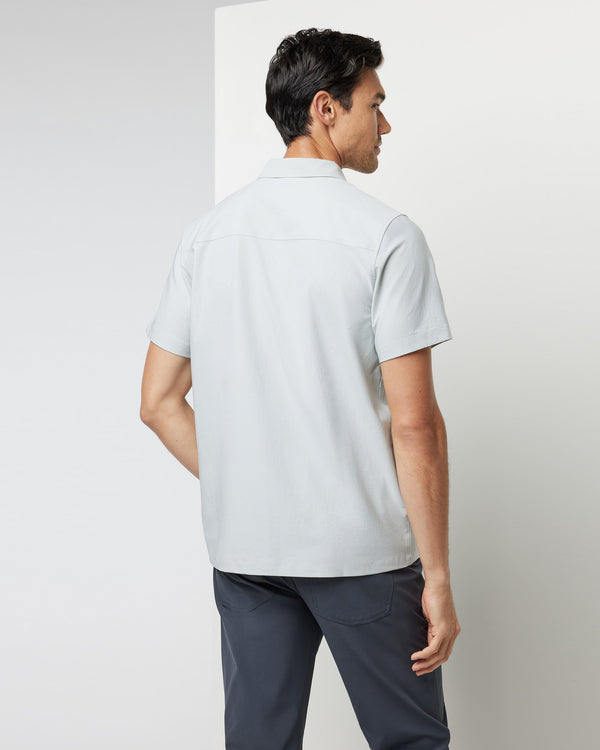 Short Sleeve Manhattan Button Down | Sky Grey