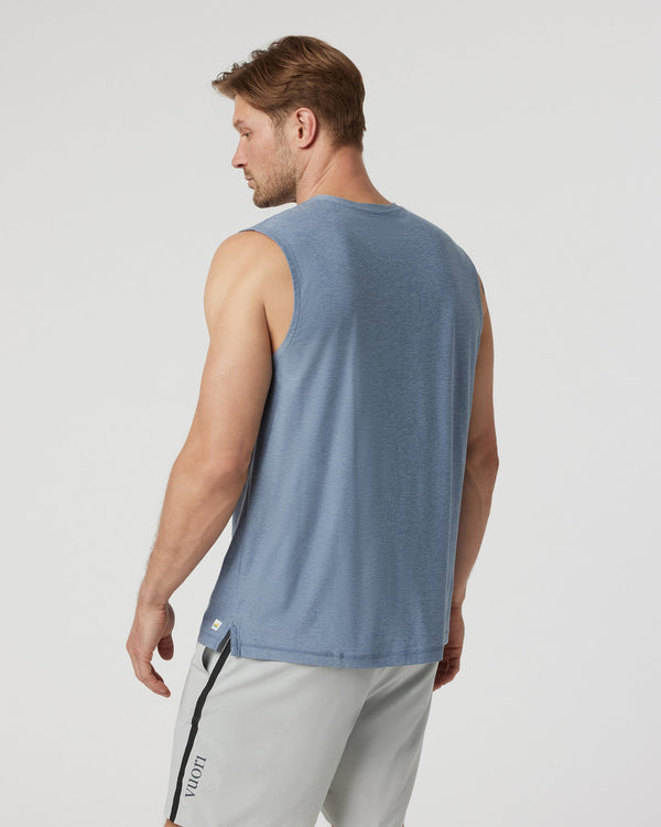 Strato Muscle Tee | Chambray Heather