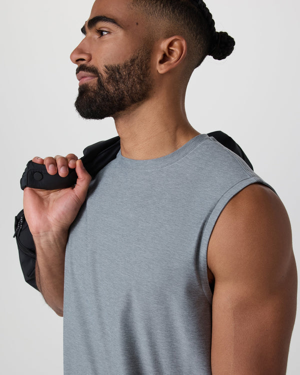 Strato Muscle Tee | Dusty Blue Heather