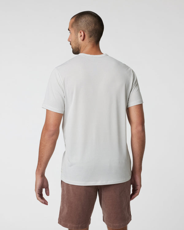 Short Sleeve Marina Stripe Tee | Light Grey
