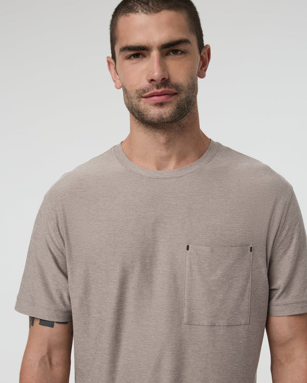 Short Sleeve Strato Pocket Tee - Relaxed Fit | Mocha Heather