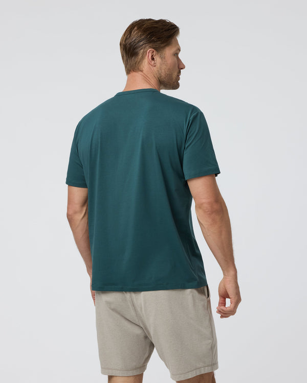 Short Sleeve Feather Tee - Relaxed Fit | Deep sea