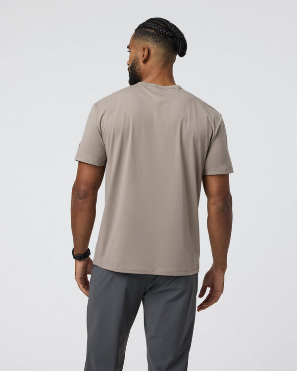 Short Sleeve Feather Tee - Relaxed Fit | Mocha
