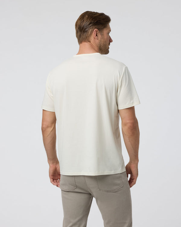 Short Sleeve Feather Tee - Relaxed Fit | White Sand