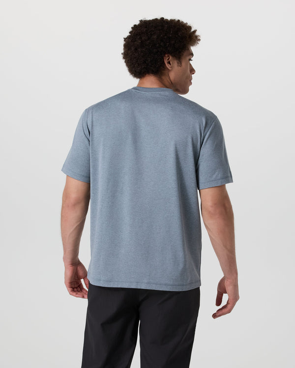 Short Sleeve Ponto Tee - Relaxed Fit | Dusty Blue Heather