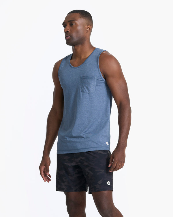 Tradewind Performance Tank | Coastal Heather