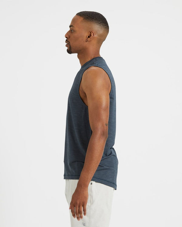 Zephyr Muscle Tee | Indigo Heather