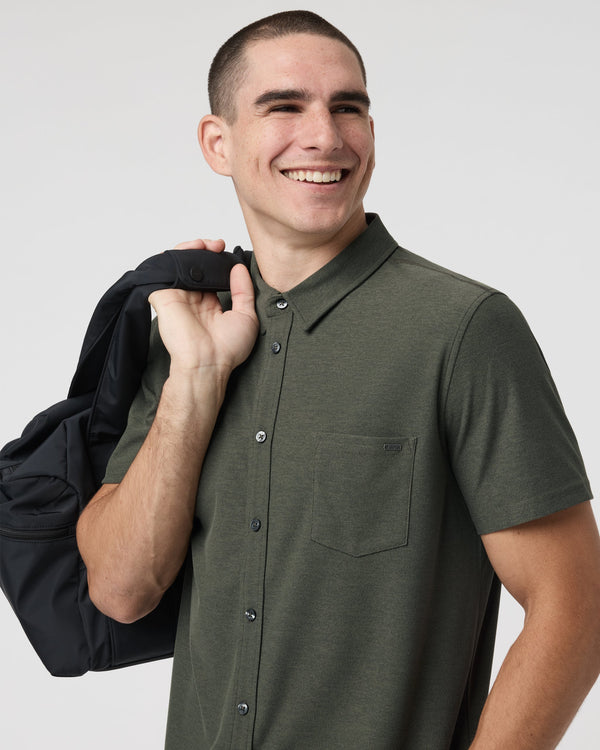 Short Sleeve Ace Button Down | Oregano