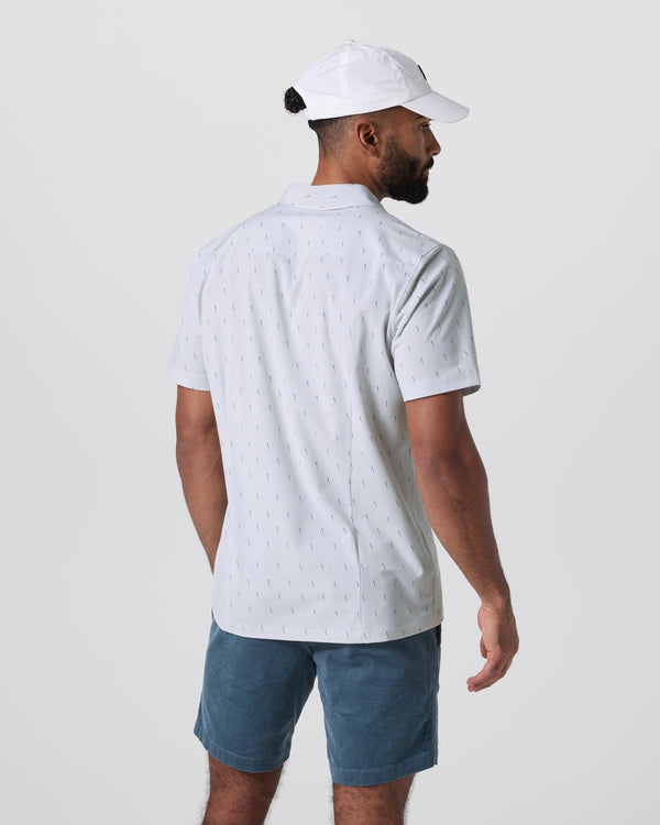 Short Sleeve Bridge Button Down | Frost Grey Triple