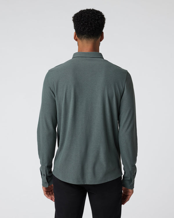 Long Sleeve Ace Button-Down | Smoked Beryl