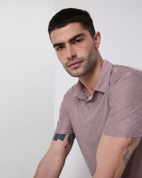 Strato Tech Polo | Dark Umber Heather