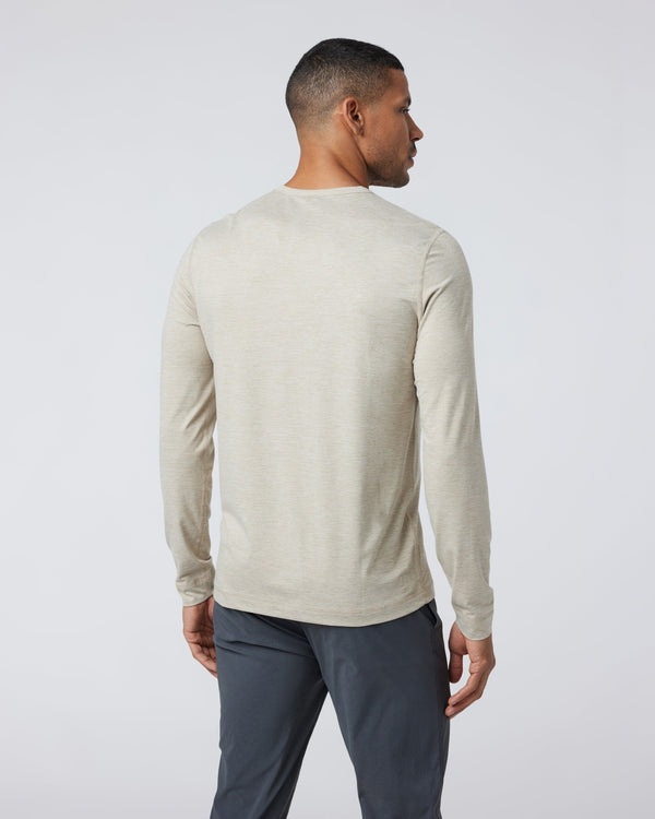Long Sleeve Ease Performance Henley | Toast Heather