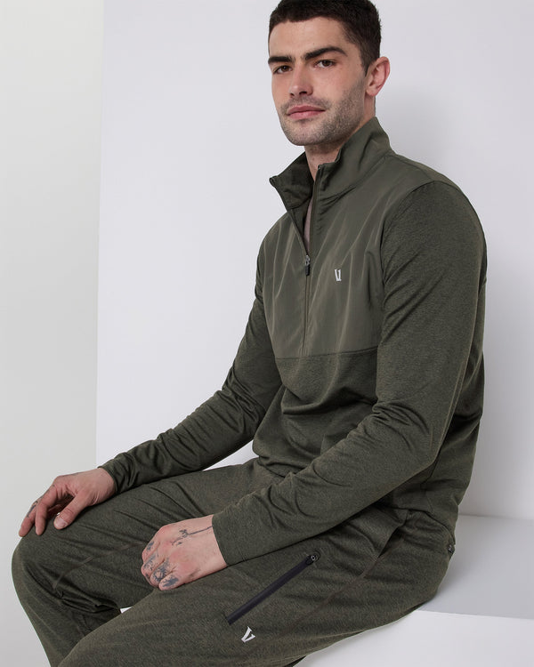 Sunday Element Half Zip | Kale Heather