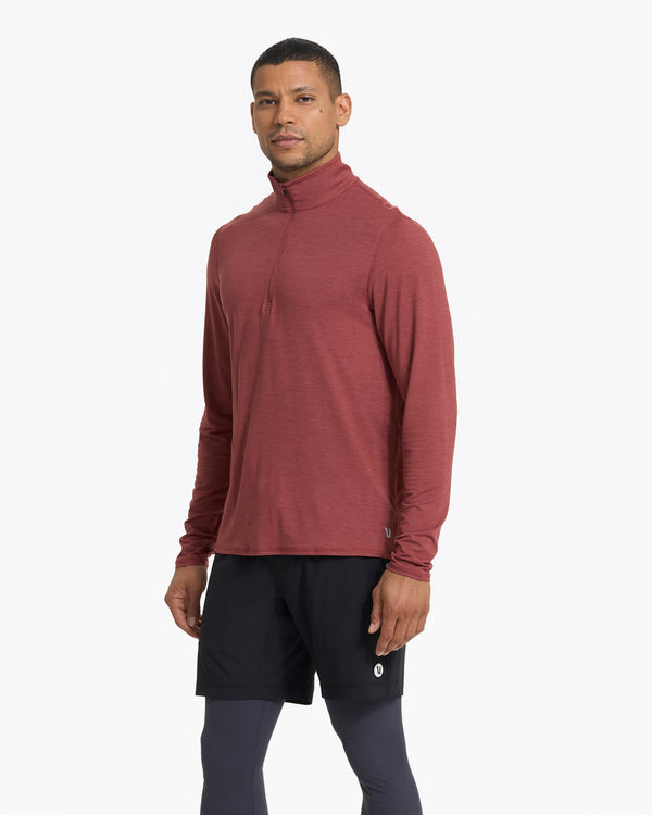 Ease Performance Half Zip | Currant Heather