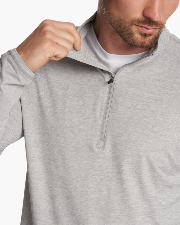 Ease Performance Half Zip | Light Heather Grey