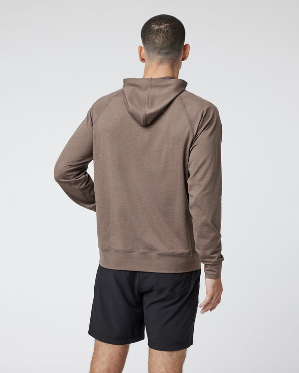 Ponto Performance Half Zip Hoodie | Fossil Heather
