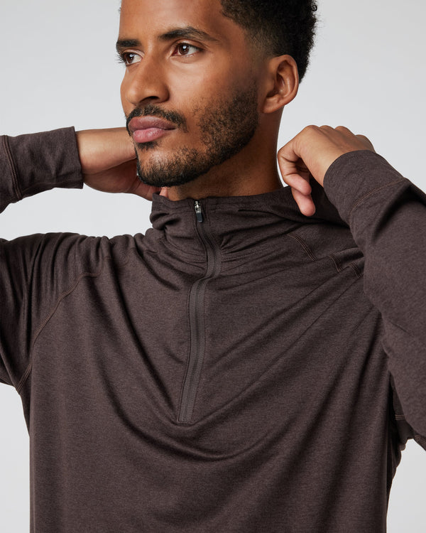 Ponto Performance Half Zip Hoodie | Java Heather