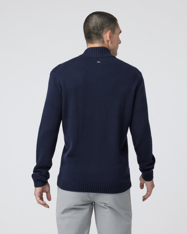 Denver Full Zip Sweater | Ink