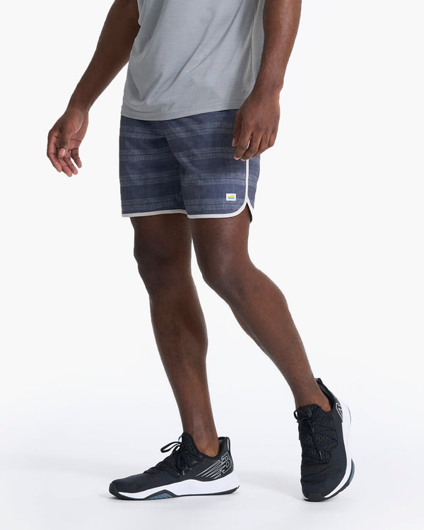 Banks Short | Charcoal Linen Dot