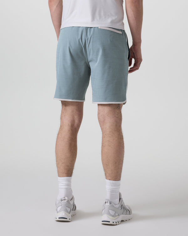 Banks Short | Dusty Blue Slub Stripe