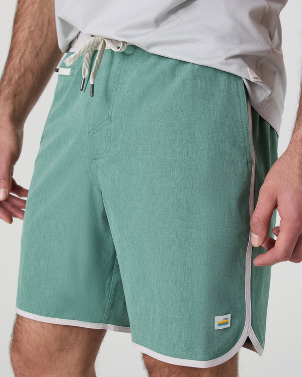 Banks Short | Hedge Green Linen Texture