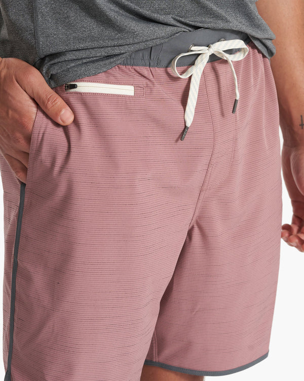 Banks Short | Marsala Slub Stripe