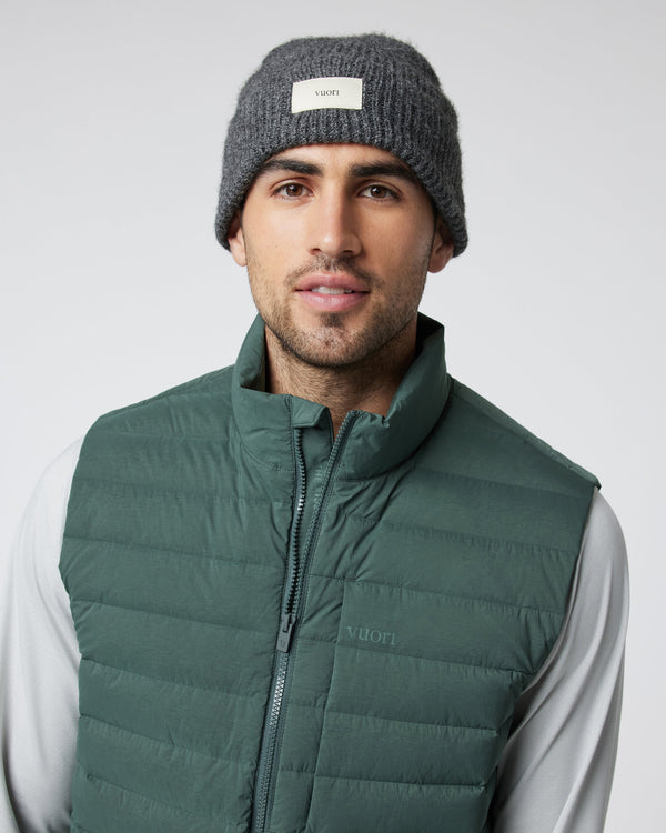 Label Beanie | Charcoal Heather