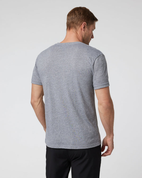 V1 Vuori Wordmark Logo Tee | Heather Grey/Indigo