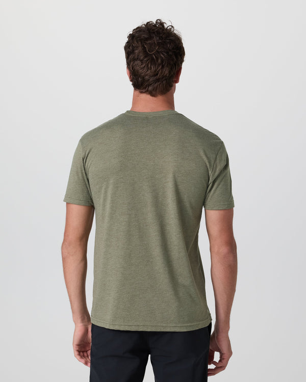 V1 Vuori Wordmark Logo Tee | Moss Green Heather
