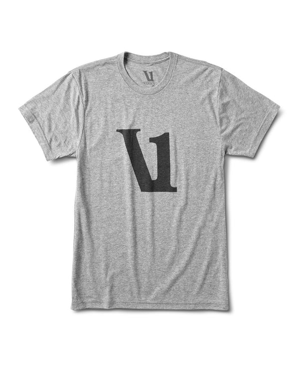 V1 Logo Tee | Heather Grey