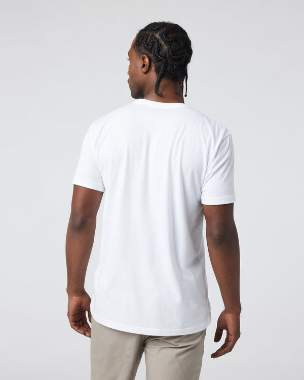 V1 Logo Tee | White/Umber