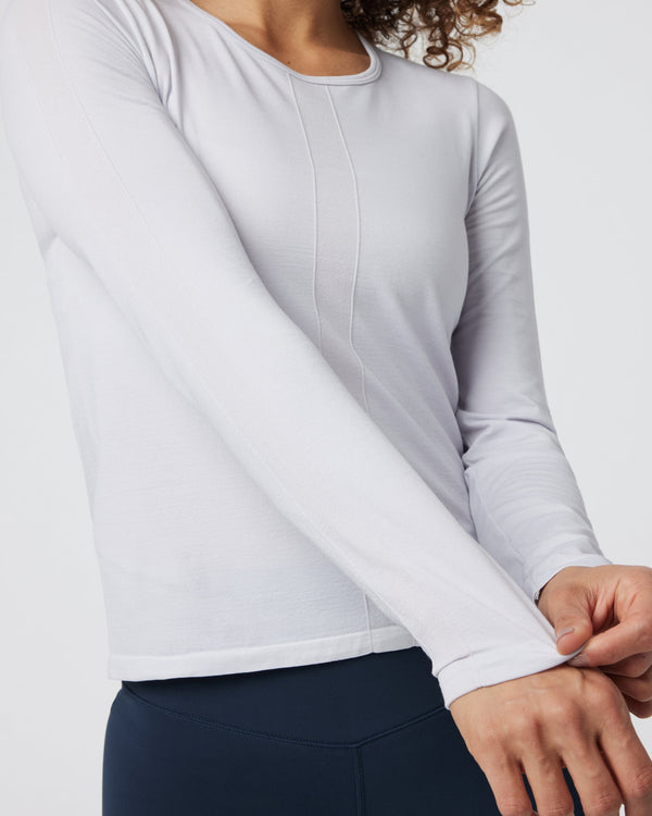 Long Sleeve Apres Sport Seamless Top | Frost Grey