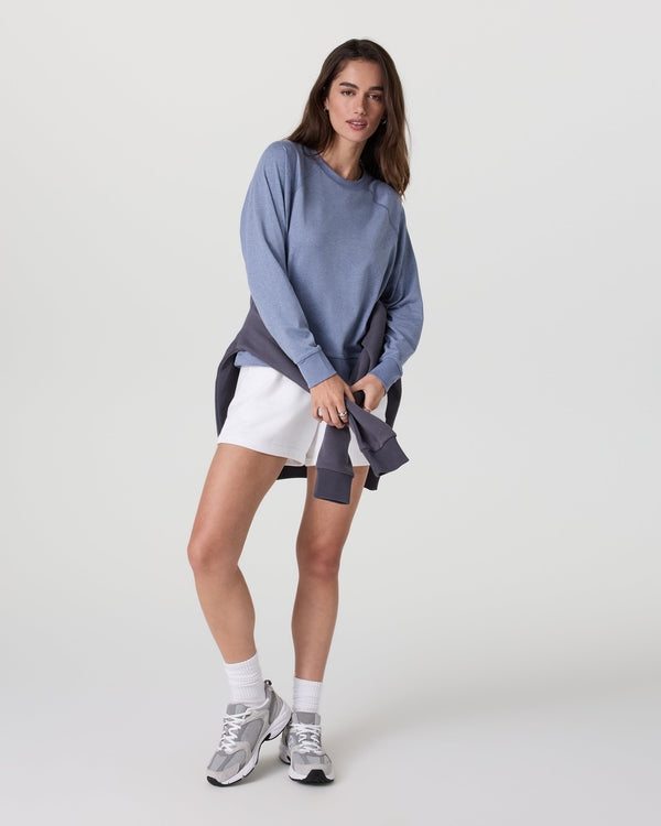 Long Sleeve Halo Crew | Blue Heron Heather