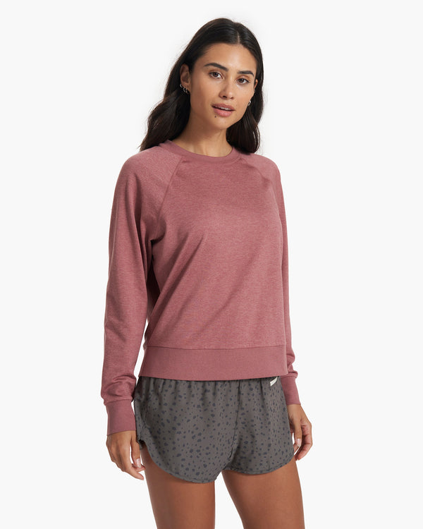 Long Sleeve Halo Crew | Marsala Heather