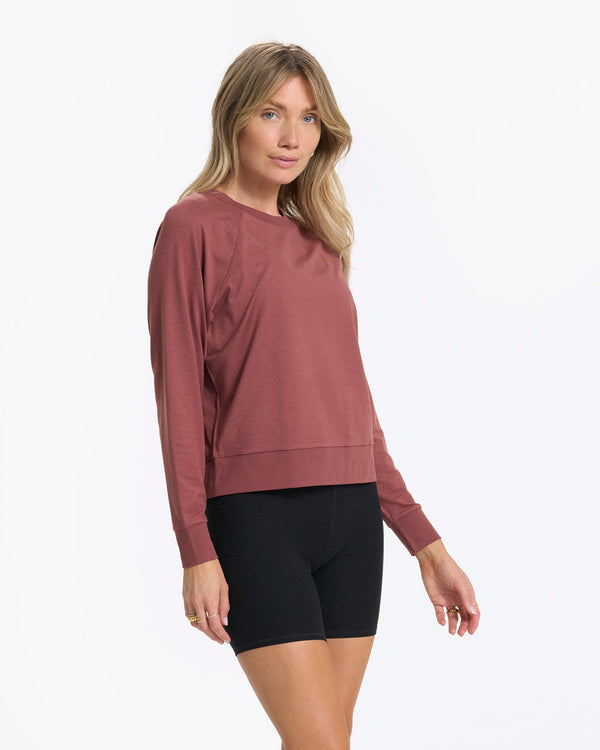 Long-Sleeve Halo Crew | Rosewood Heather