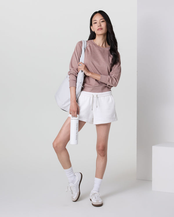 Long Sleeve Halo Crew | Zion Rose Heather