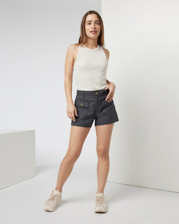 Vintage Ripstop Utility Short | Charcoal