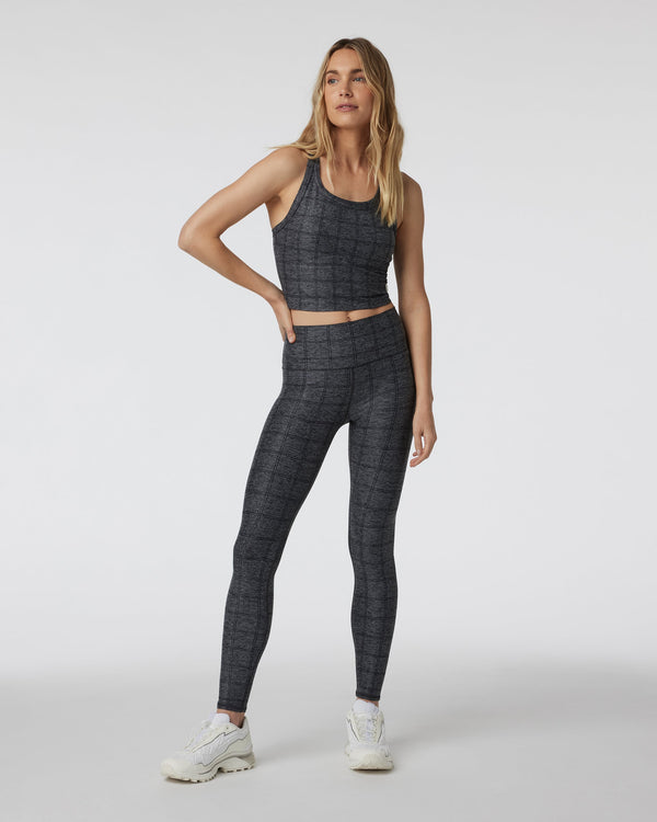 Clean Elevation Legging | Charcoal Windowpane