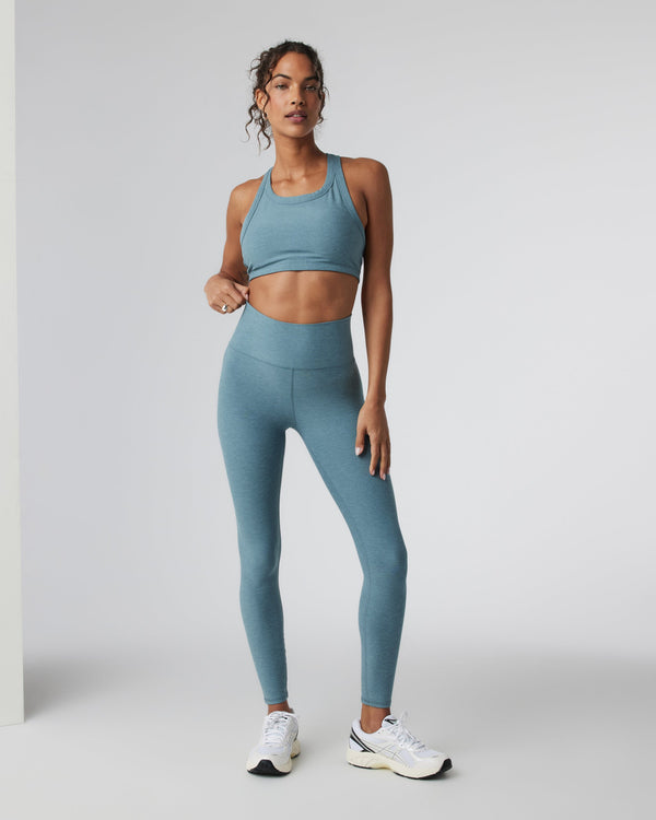 Clean Elevation Legging-Short | Smoke Blue Heather
