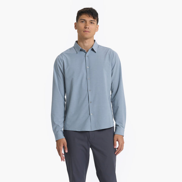 Long Sleeve Bridge Button Down | Light Cloud